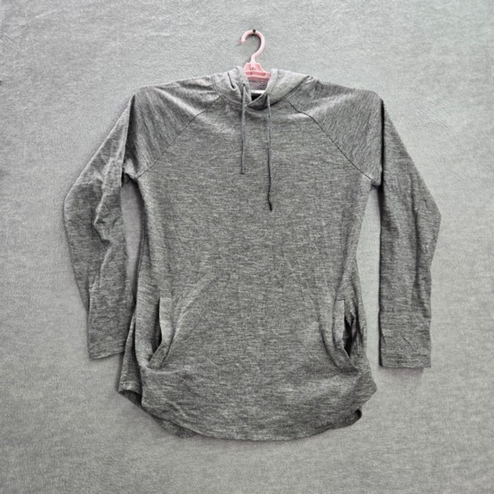 Pacsun Women Sweatshirt Large Gray Hoodie Scallop Fit Drawstring Pullover NWT
